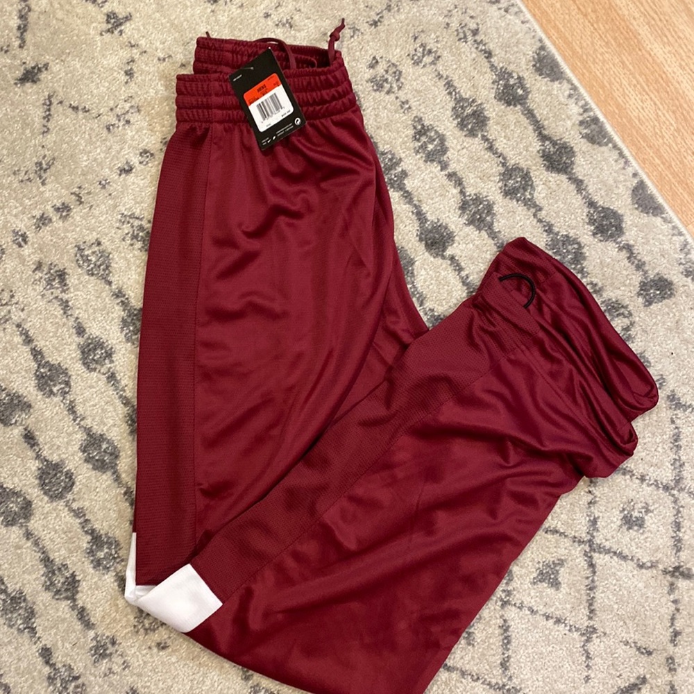 Nike Dri Fit Rivalry Warm Up Pants Maroon Large